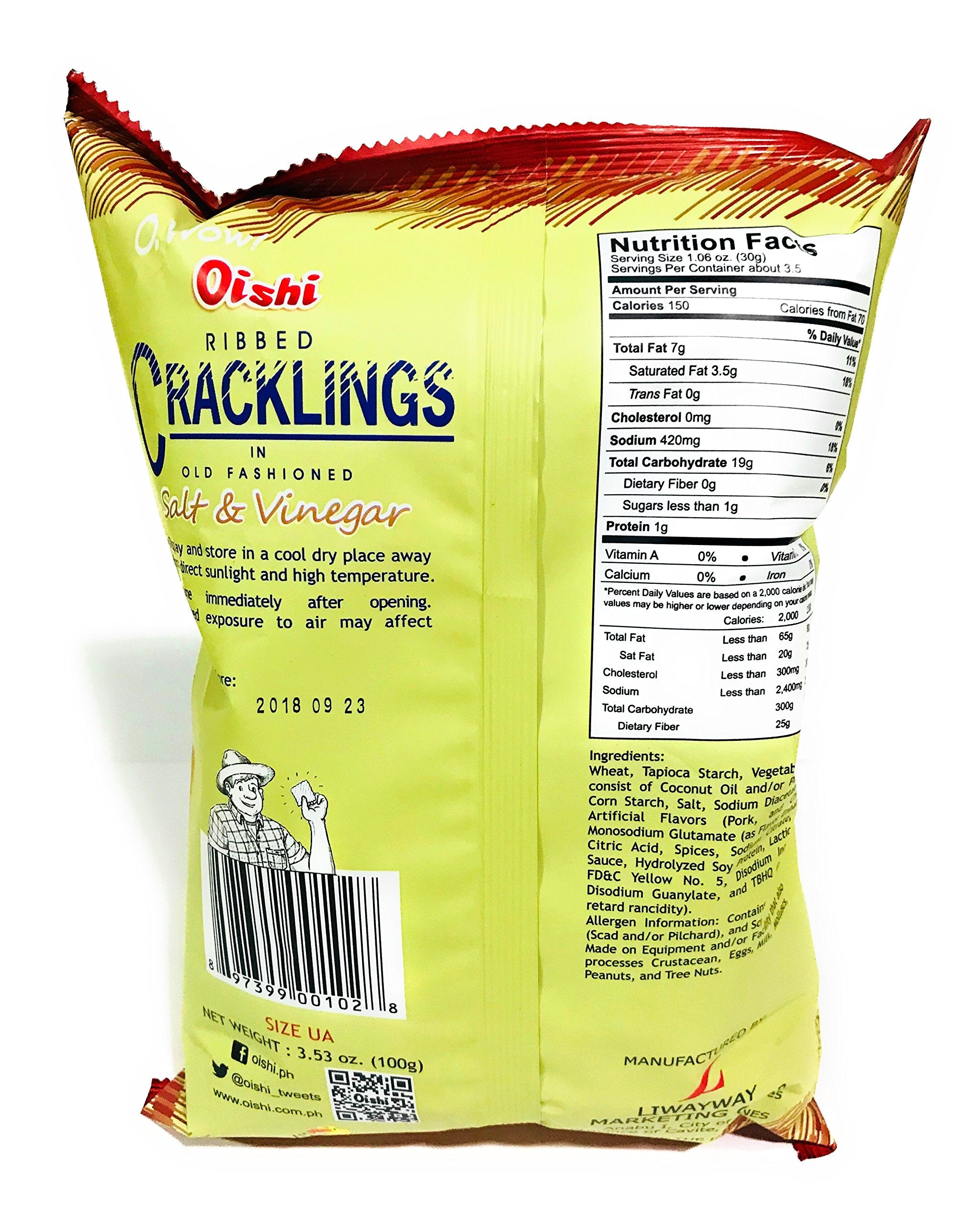 Oishi Cracklings (Beer Match) 90g, 3 Pack