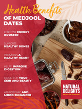 Natural Delights Dates - Large & Plump, Non-GMO Verified, Good Source of Fiber, Naturally Sweet Fruit Snack, Perfect for On-the-Go - Medjool Dates