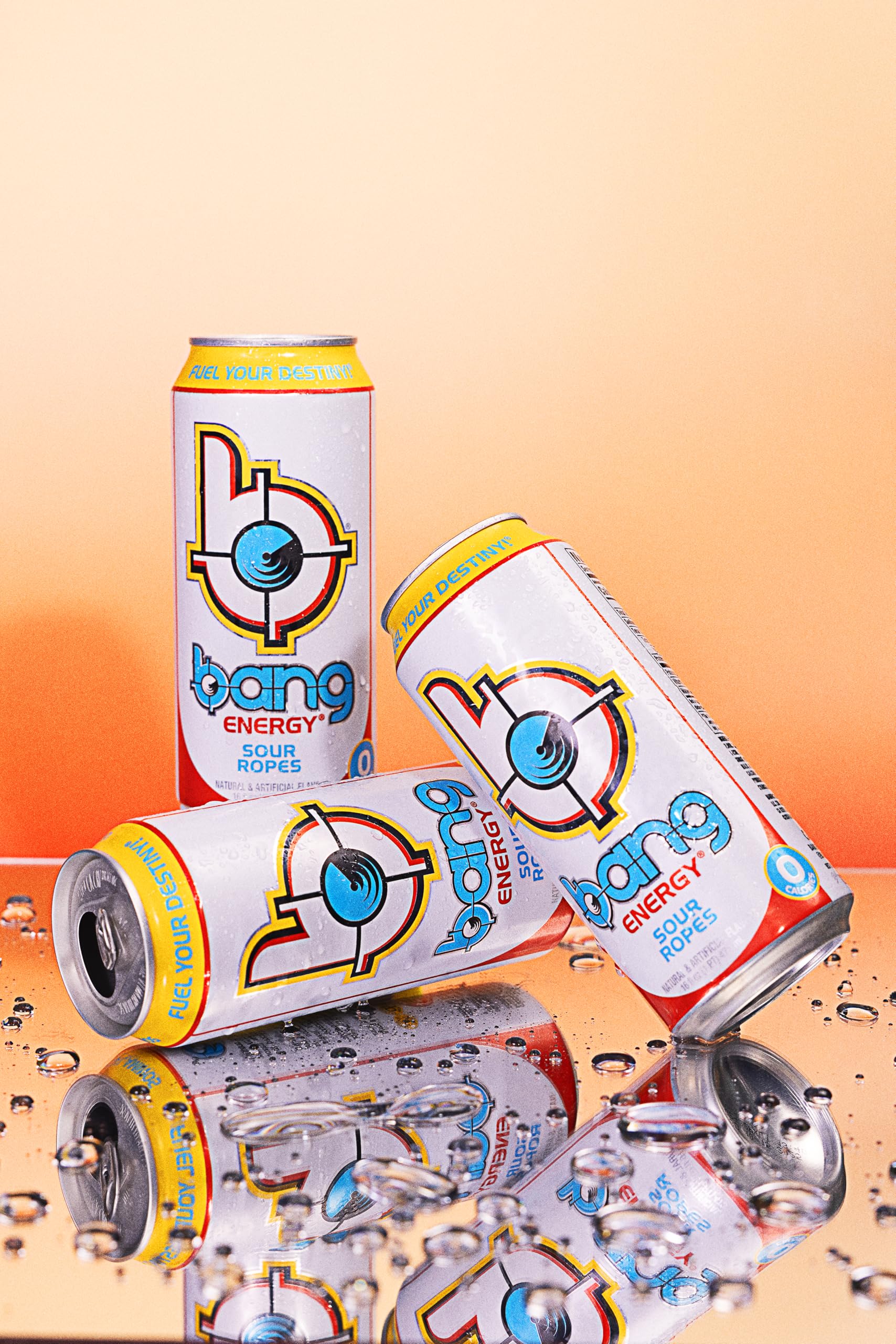 Bang Energy Sour Ropes, Sugar-Free Energy Drink, 16-Ounce