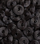 Black Licorice Wheels Candy 1 lb Bulk Bag Soft Chewy Gourmet Spirals Classic Flavor Fresh. Perfect for Snacking Sharing Buffets