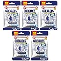 Grenades GUM Explosively Strong Mint Sugar-Free Gum - Intense, Long Lasting Flavor and Breath Freshening - Pack of 5 (Super-Uber Mint) (150 Pieces)