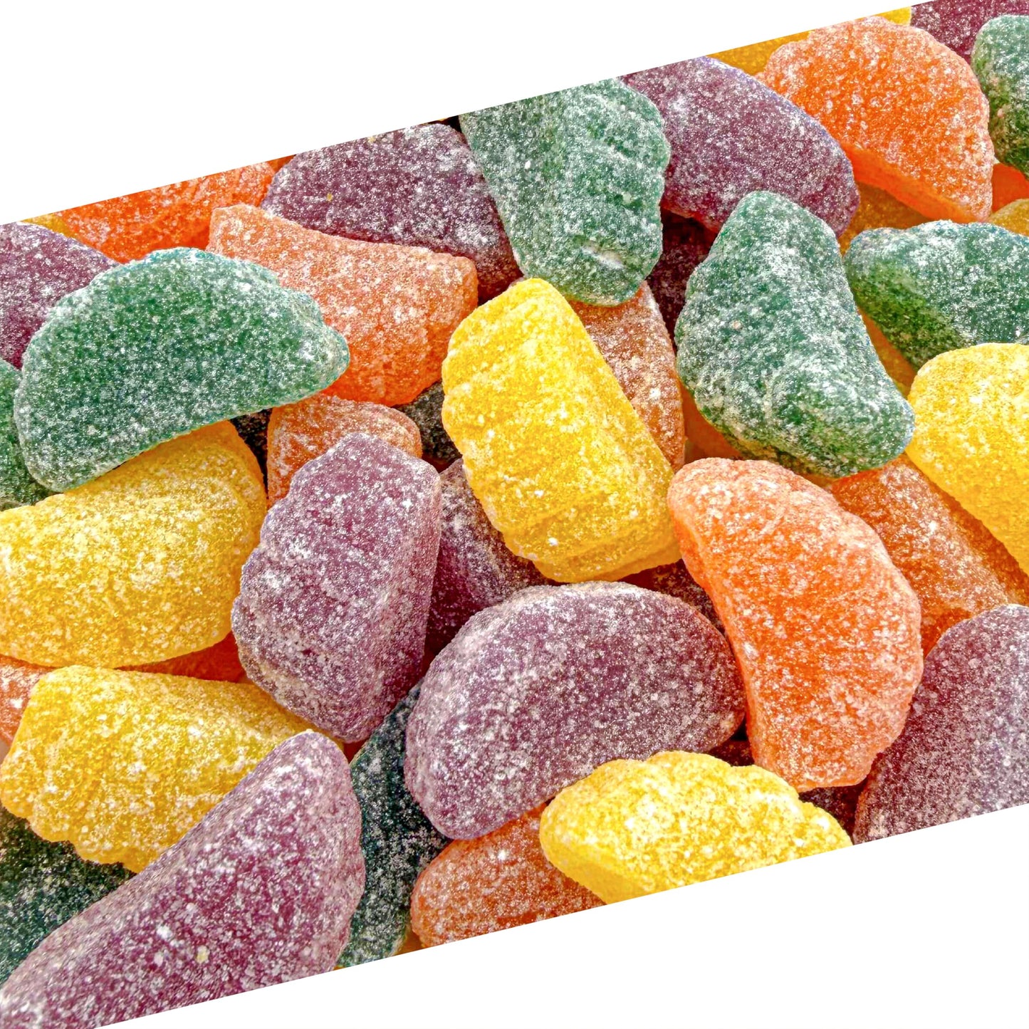 Fruit Slices Jelly Candy | 2 Lb Bag | Dye Free Candy | Tangerine, Orange, Strawberry, Lemon | Naturally Flavored Bulk Chewy Candy for Buffets, Events