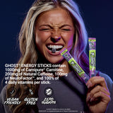 GHOST Sugar-Free Energy Drink Packets, Warheads Sour Berry, 24 To Go Sticks