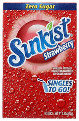 Sunkist, Low Calorie Strawberry Drink Mix, 0.53 Ounce