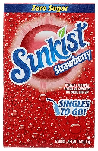 Sunkist, Low Calorie Strawberry Drink Mix, 0.53 Ounce