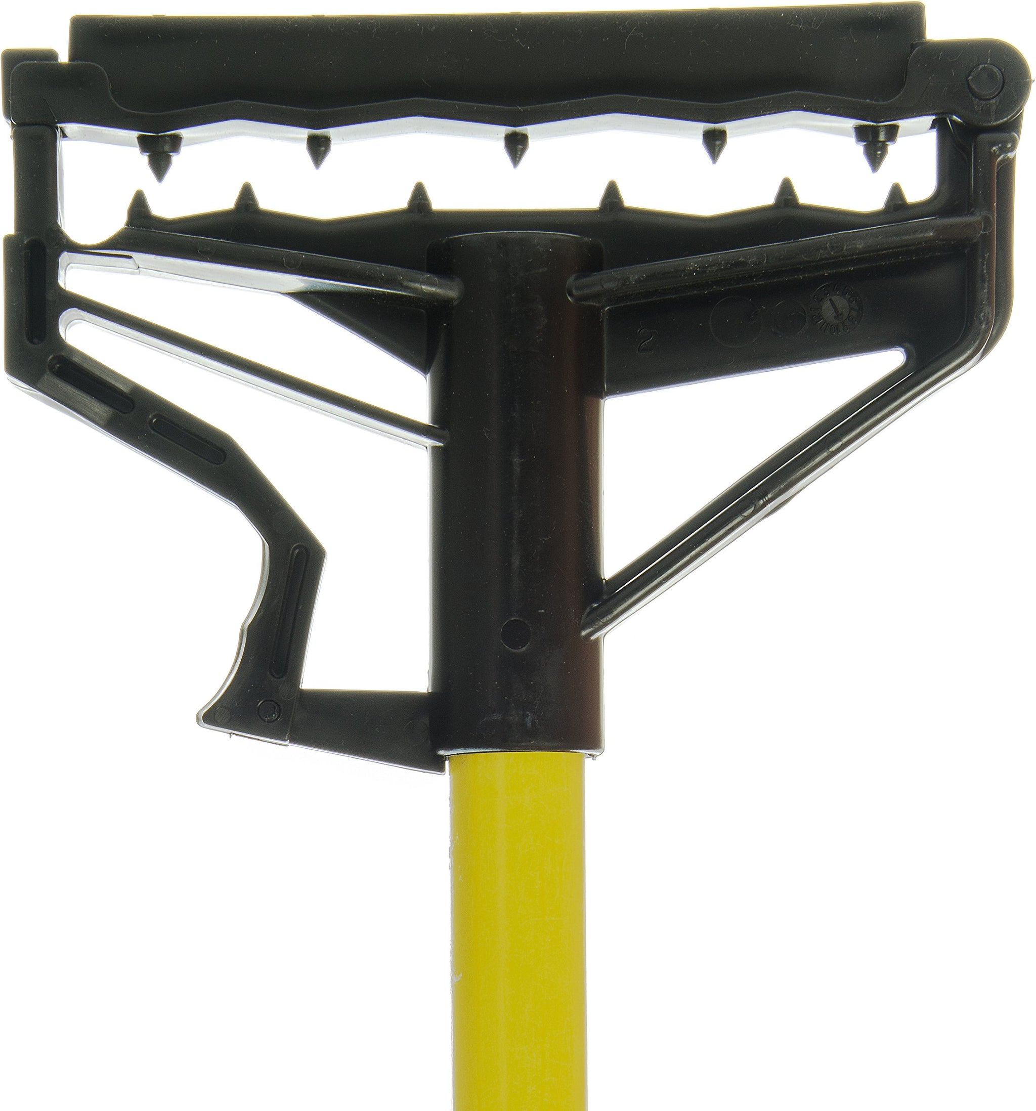 SPARTA 4166404 Spectrum Fiberglass Mop Handle With Quik-Release For Cleaning, Commercial, Residential, 60 Inches, Yellow, (Pack of 12)