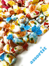 Fruit Filled Hard Candies - 3 lbs - Strawberry, Cherry, Pineapple, Orange and Lemon Flavored Bon Bons Filled with Real Fruit Pulp Bulk American