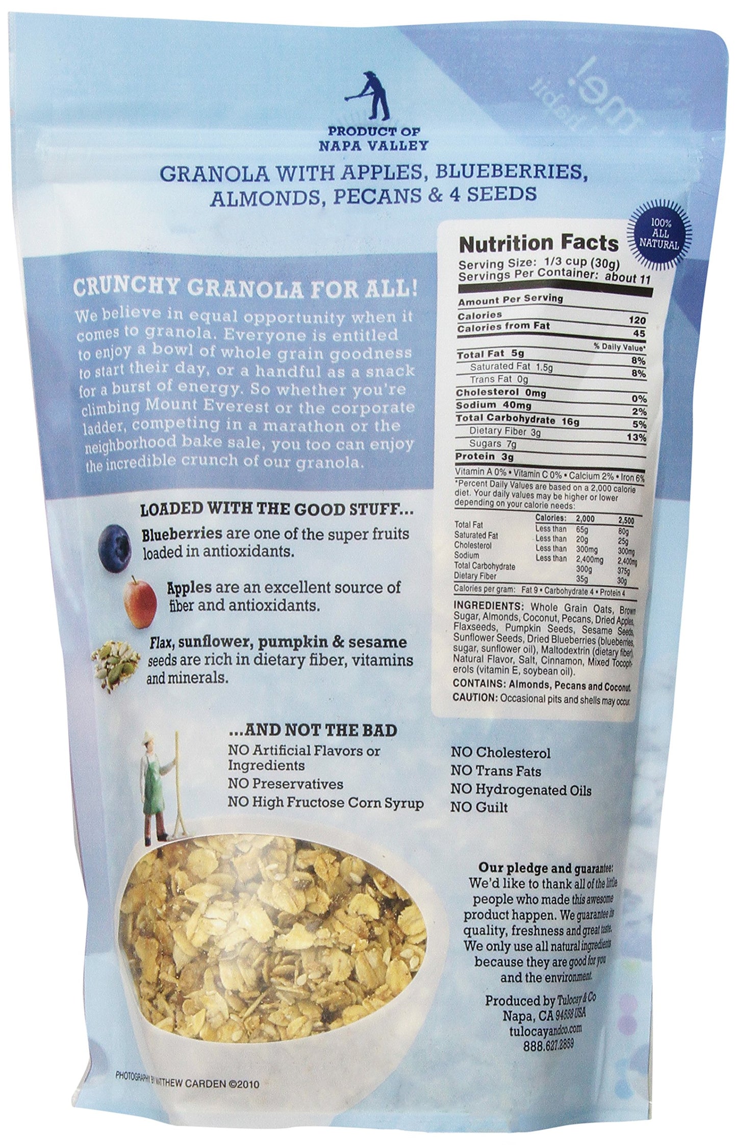 Nature's Habit Granola with Blueberries, Apples, Almonds, Pecans and Seeds, 12 Ounce