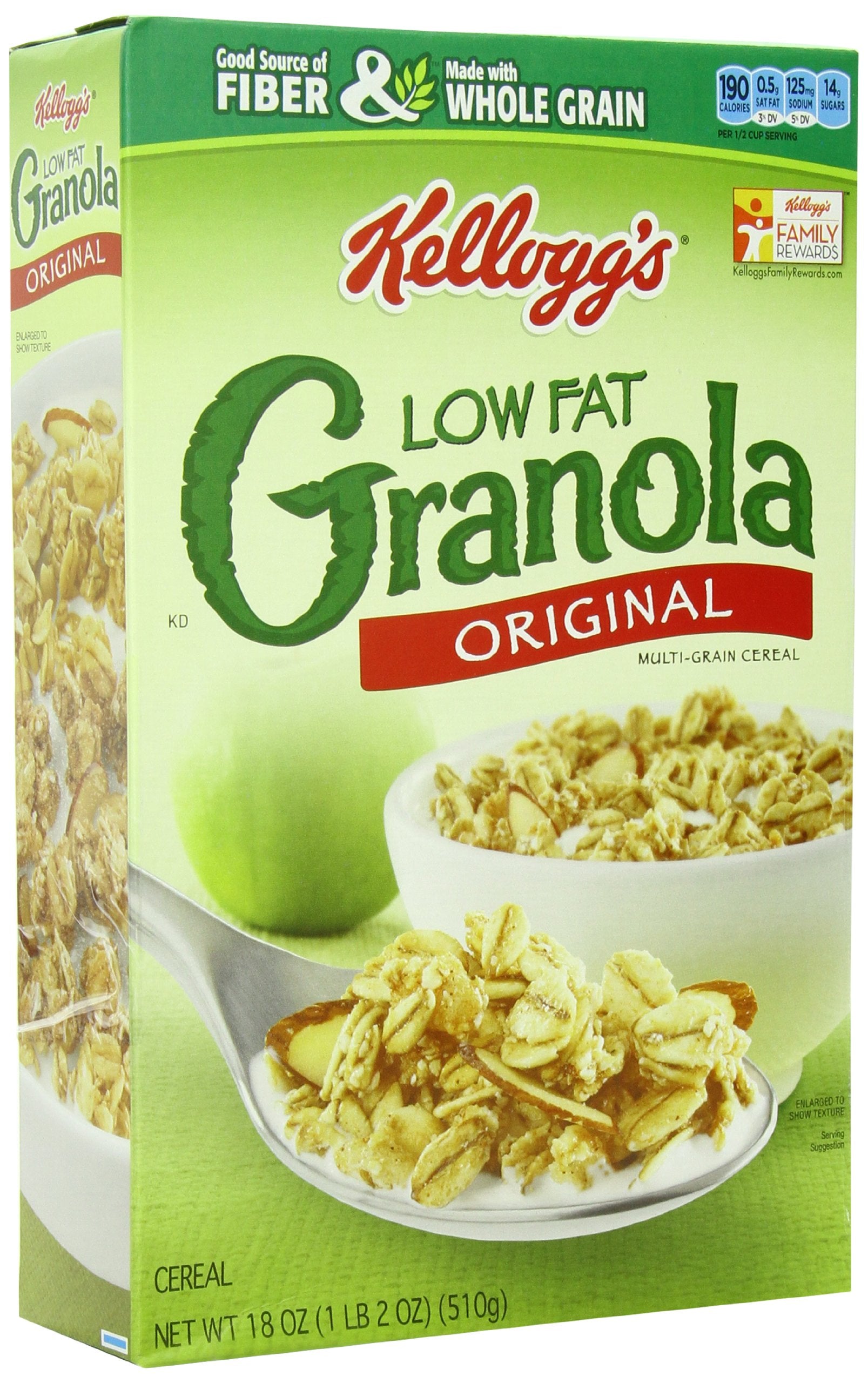 Kellogg's Low Fat Granola, 18-Ounce Box, (Pack of 5)