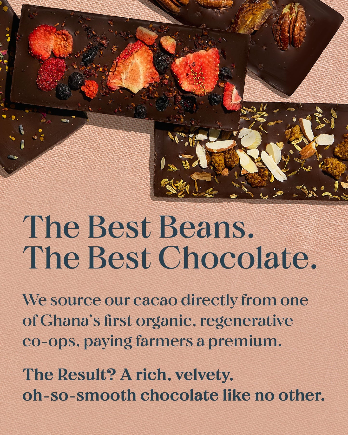 Spring & Mulberry Dark Chocolate Bars - Healthy Dark Chocolate, Date-Sweetened - Pecan Date 6 Pack
