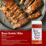 Bone Suckin' Seasoning & Rub, Original Blend, Grilling Rubs, Dry Pork Rub, Gluten-Free, Non-GMO, Kosher, Great on Ribs, Pork, Beef, Chicken, Seafood