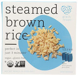 Grain Trust Organic Steamed Brown Rice 3 Count, 30 OZ