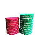 20 Pieces Scrub Pads Drill Power Brush Tile Scrubber Scouring Pads Cleaning Kit Including 2 Kinds of Abrasive Buffing Pads Replacement for Home
