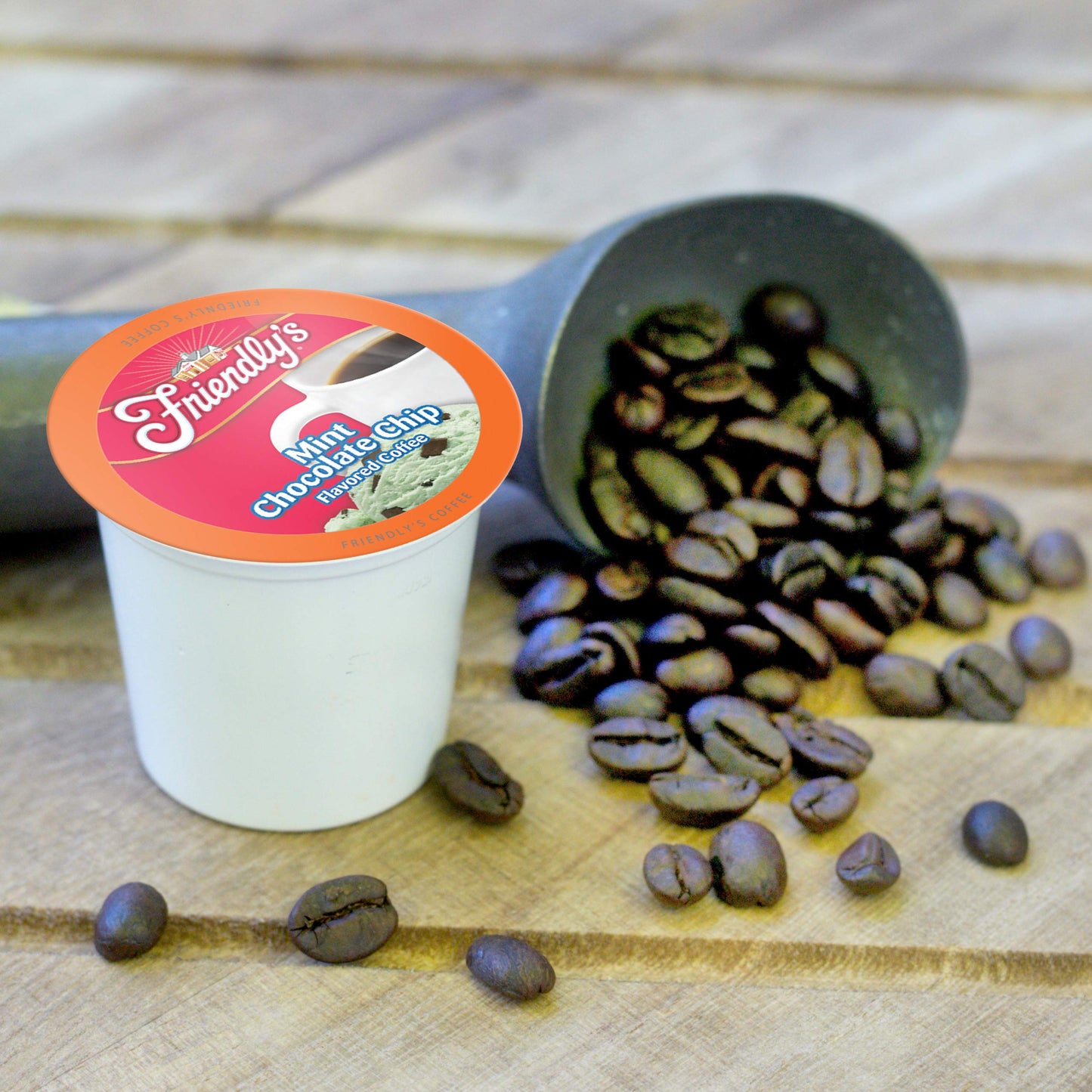 friendly's Flavored Ice Cream Coffee Pods, Compatible with Keurig K Cup Brewers (Mint Chocolate Chip, 12 Count)