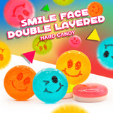Happy Face Candy | 1 Lb Bag | Hard Candy Individually Wrapped | Assorted Fruit Flavors | Sweet & Sour Candies for Goodie Bags, Party Favors & Office
