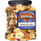 Tropical Mix - Fruit and Nut Trail Mix by It’s Delish, 2.5 lbs Jumbo Reusable Container Jar | Energy Boost Healthy Snack with Protein & Vitamins