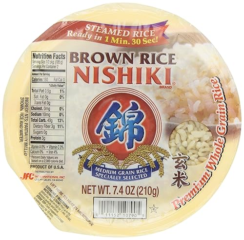 Nishiki Cooked Brown Rice, 7.4-Ounces (Pack of 6)