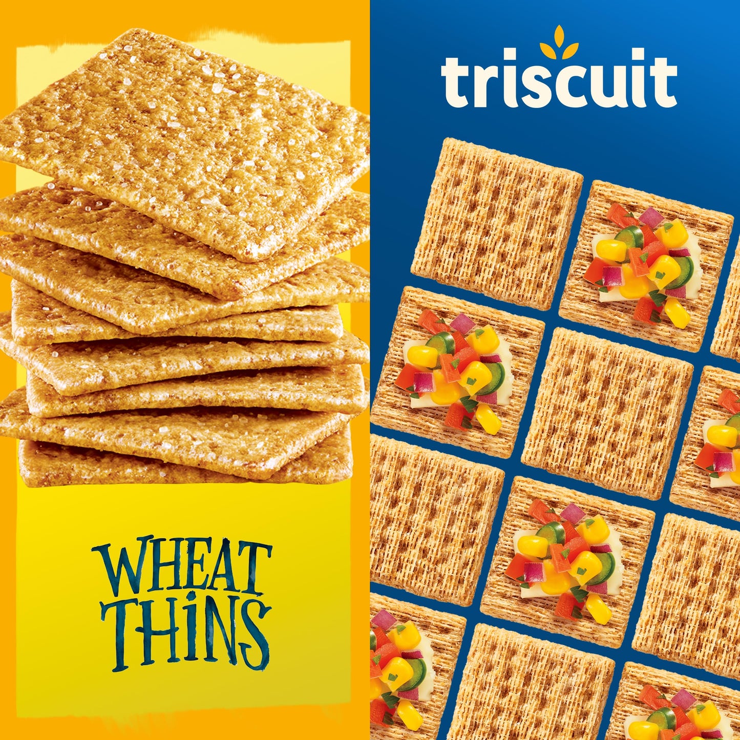 Triscuit Original Whole Grain Wheat Vegan Crackers and Wheat Thins Original Whole Grain Wheat Snacks Variety Pack, Bulk Snacks, 4 Boxes