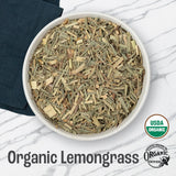 J MAC BOTANICALS Organic Lemongrass (4 oz) Certified USDA Organic, Cut & Sifted Dried Lemongrass tea from Egypt, resealable pouch. Packaged in the USA