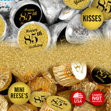 85th Birthday Kisses Stickers, (Set of 324) Chocolate Drops Labels for 85 Birthday, Party Favors Decor for Kisses. Made in USA, 9 Designs (36 Stickers