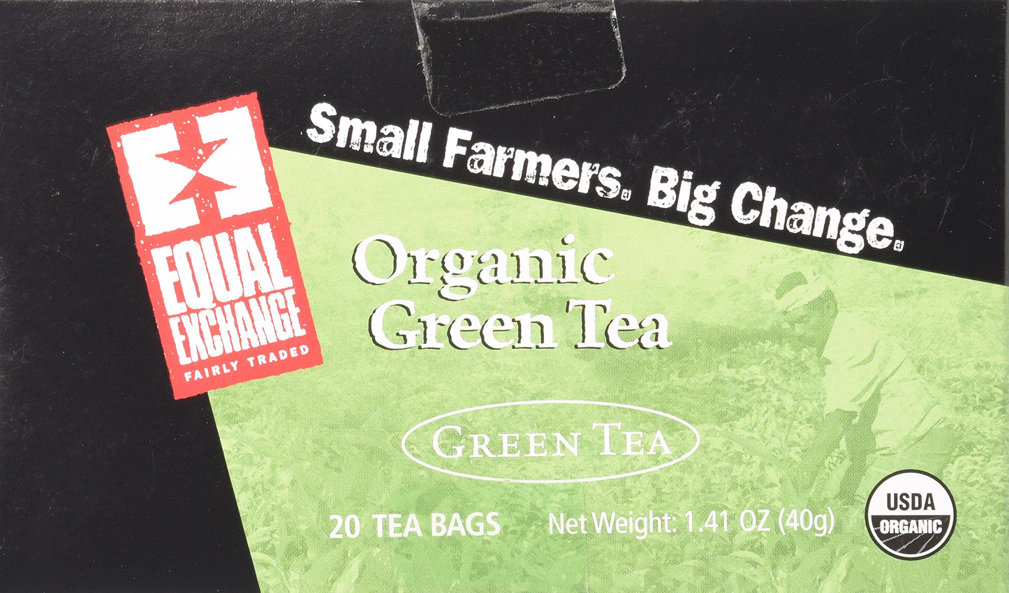 Equal Exchange Organic Green Tea, 20-Count (Pack of 3)