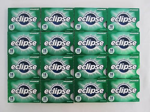 Eclipse Spearmint, Sugar-free Gum: 16 Pack of 18 Pieces