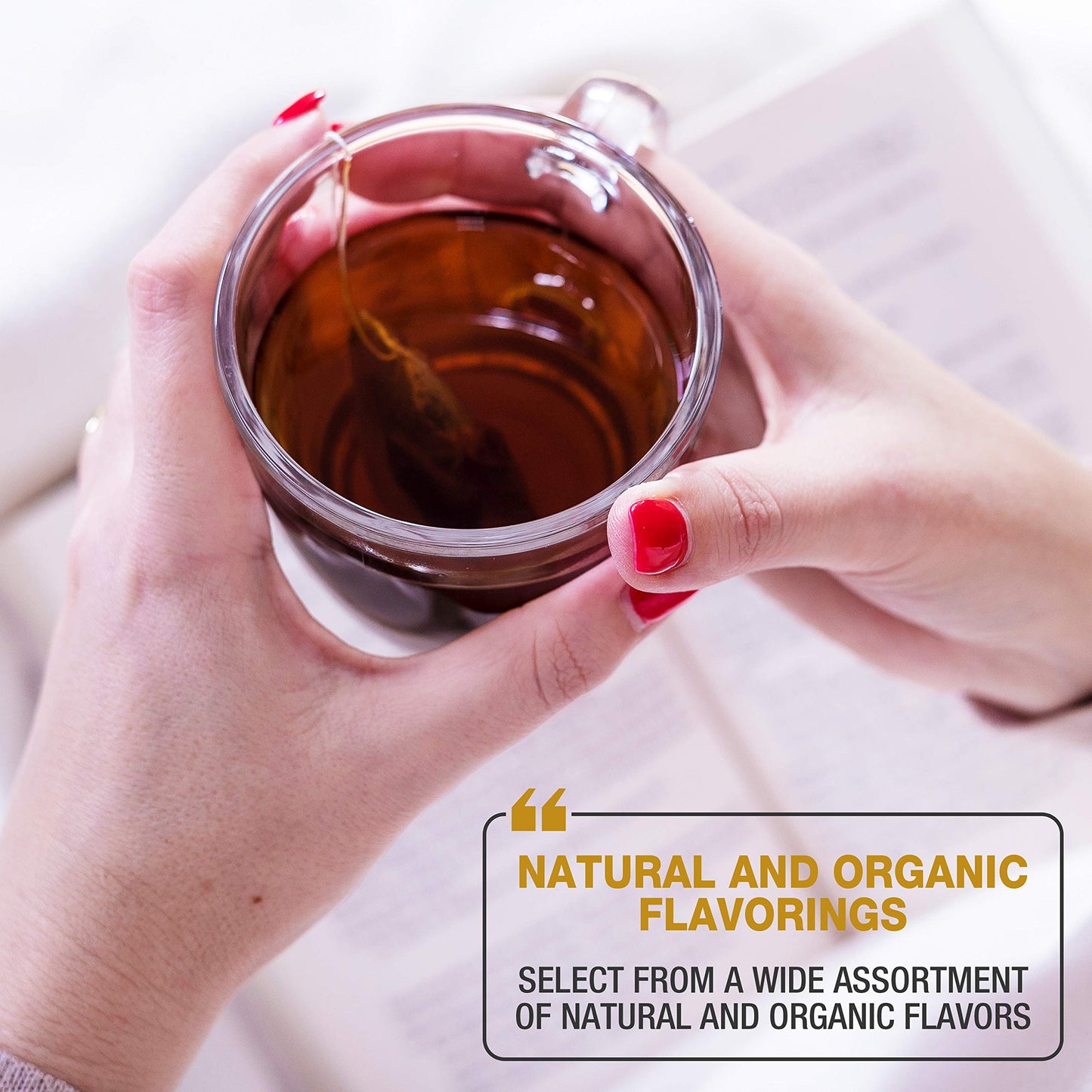Tipson Organic Turmeric Caffeine Free Herbal Tea - Turmeric & Organic Chamomile - 25 Foil Enveloped Double Chambered Bags - Keto/Paleo