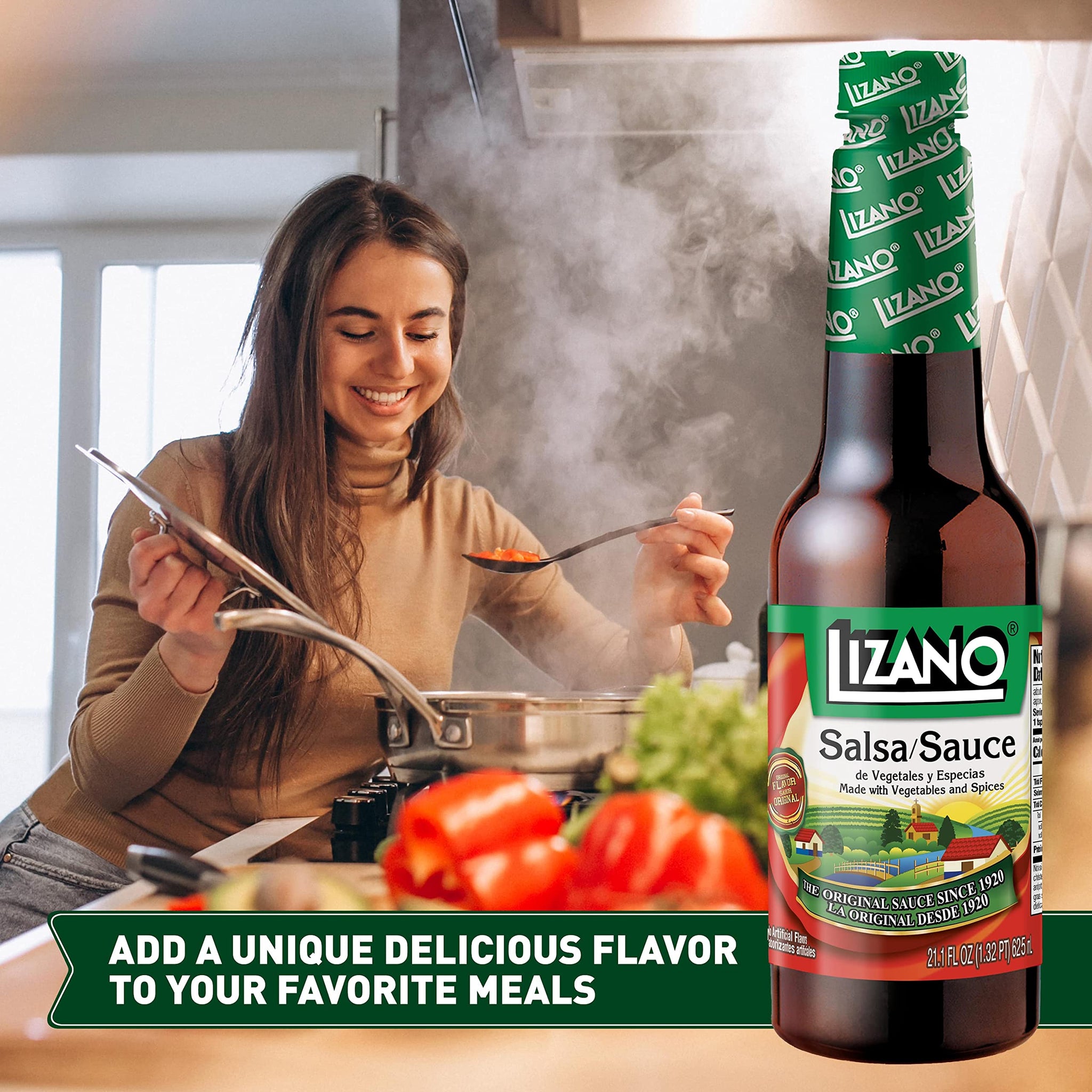 Lizano Salsa Sauce With Vegetables and Spices, 21.1 fl oz (Pack of 1)