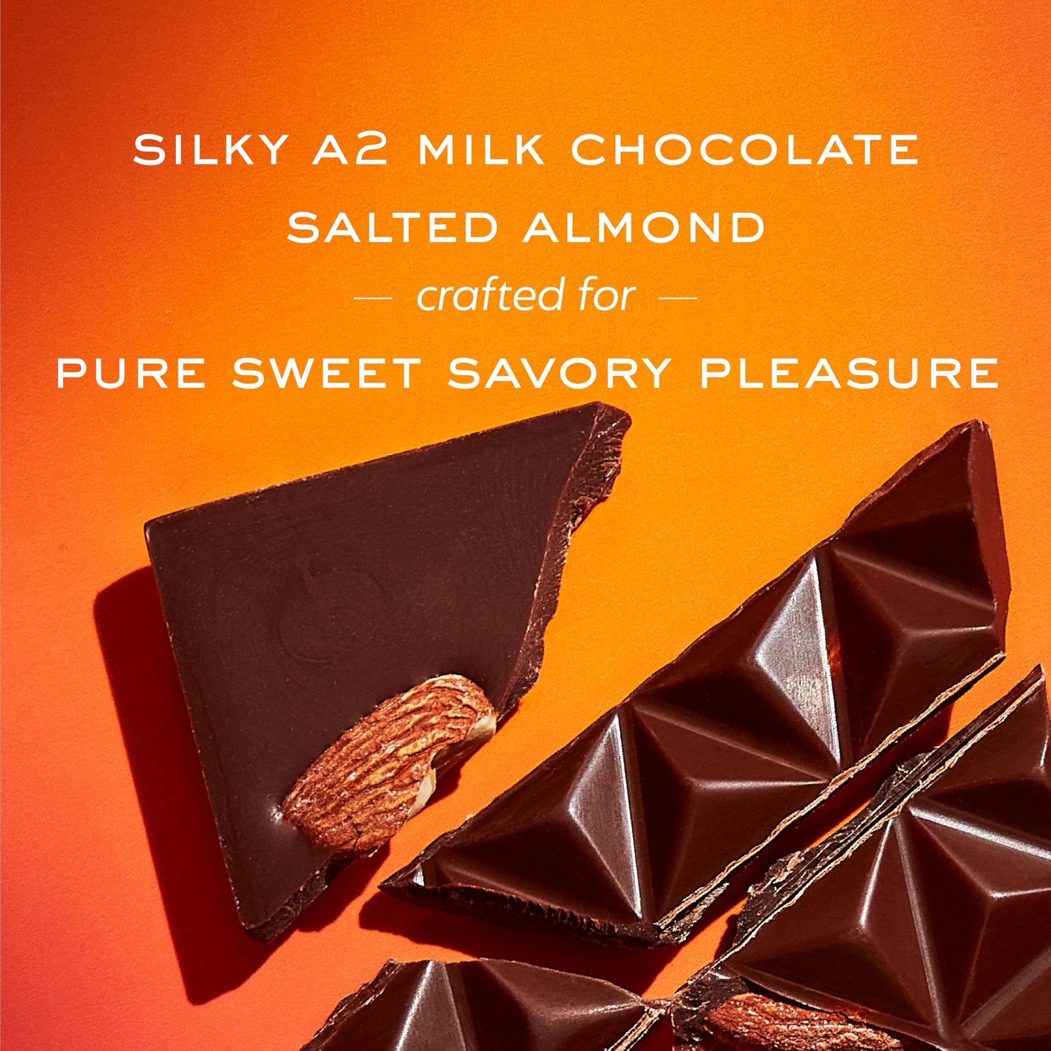 NOMOSU | Organic A2 Milk Chocolate with Salted Almonds | 65g | 10 Pack | Sugar Free | USDA Organic | Grass Fed A2 Dairy | Keto & Low Carb Friendly |