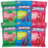 JOYRIDE Fan Favorite Variety 6 Pack - Blue Raspberry Strips, Cherry Berry Ropes, Watermelon Wedges, Low Calorie Gummy Candy, Low Sugar, Dye Free (6