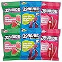 JOYRIDE Fan Favorite Variety 6 Pack - Blue Raspberry Strips, Cherry Berry Ropes, Watermelon Wedges, Low Calorie Gummy Candy, Low Sugar, Dye Free (6