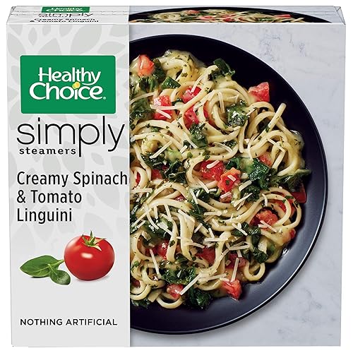 Healthy Choice Simply Steamers Creamy Spinach & Tomato Linguini Frozen Meal, 9 oz.