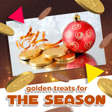 Gold Chocolate Coins | 25 Count | Individually Wrapped Chocolate Coins | Gold Candy for Holiday Treats, Buffets, Pirate Treasure, Goodie Bags