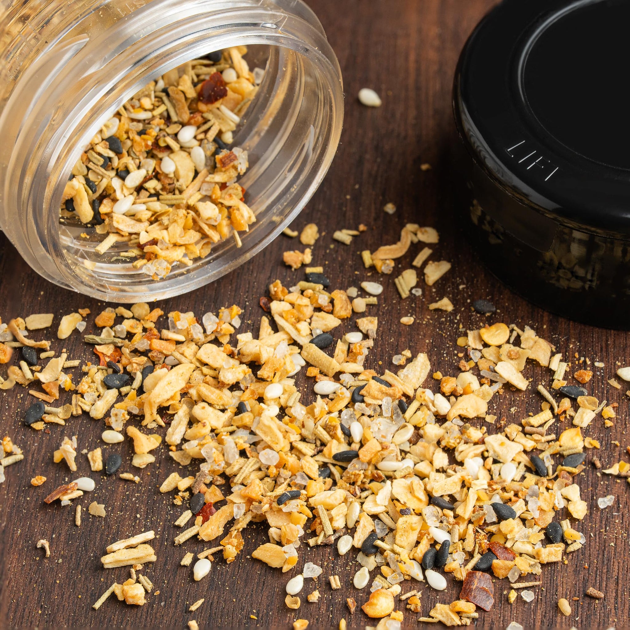 Dan-O's Crunchy Seasoning, 2.5 oz Bottle, 2 Pack, Everything Seasoning for Fish, Eggs, Salads and More, Sugar Free, Zero Calorie, Use this Spice Blend