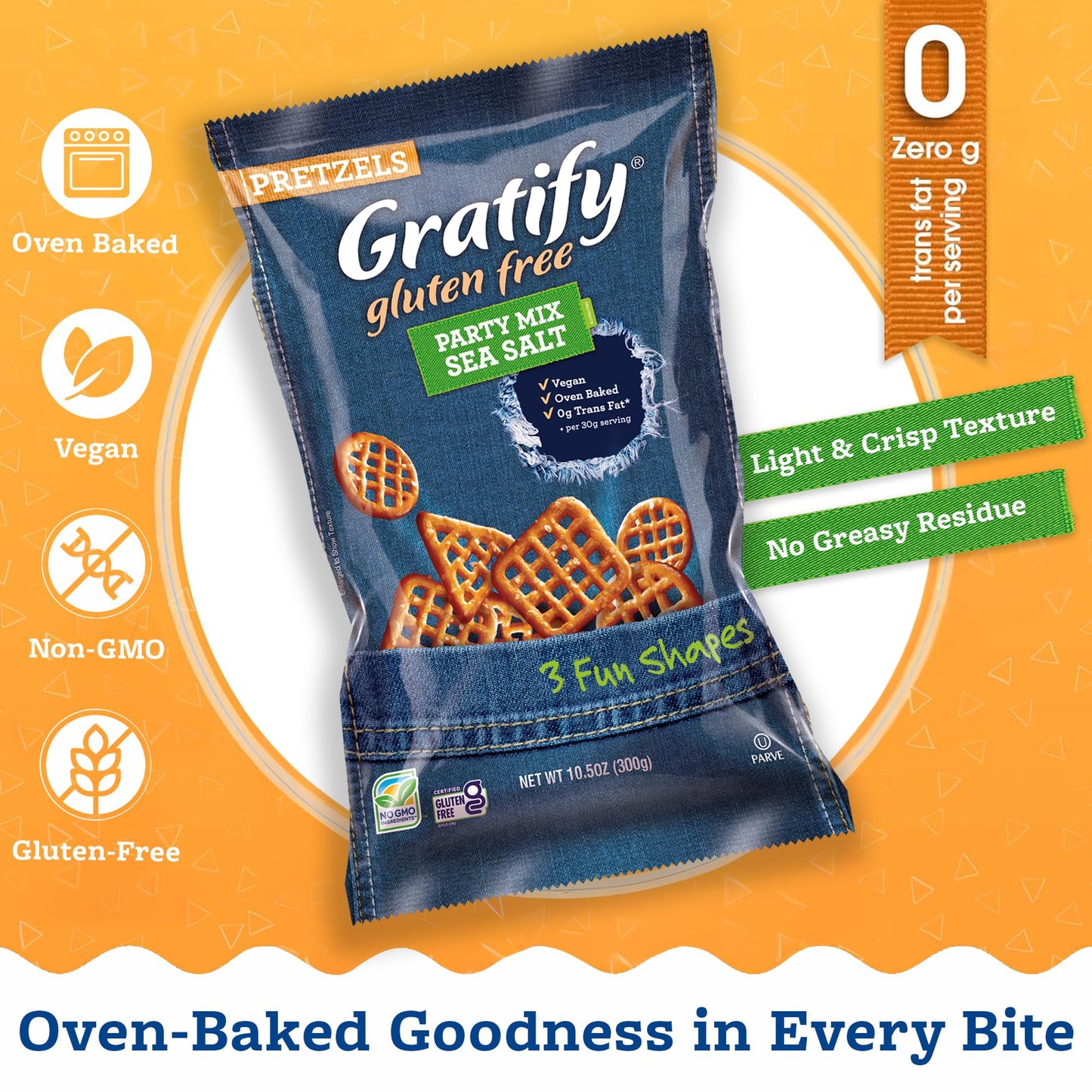 Osem Gratify Gluten Free Pretzels - GF Pretzel Snack Bags, Gluten-Free Mix for Adults & Kids, Hummus Dip, Individual Packs, Vegan Friendly, Kosher