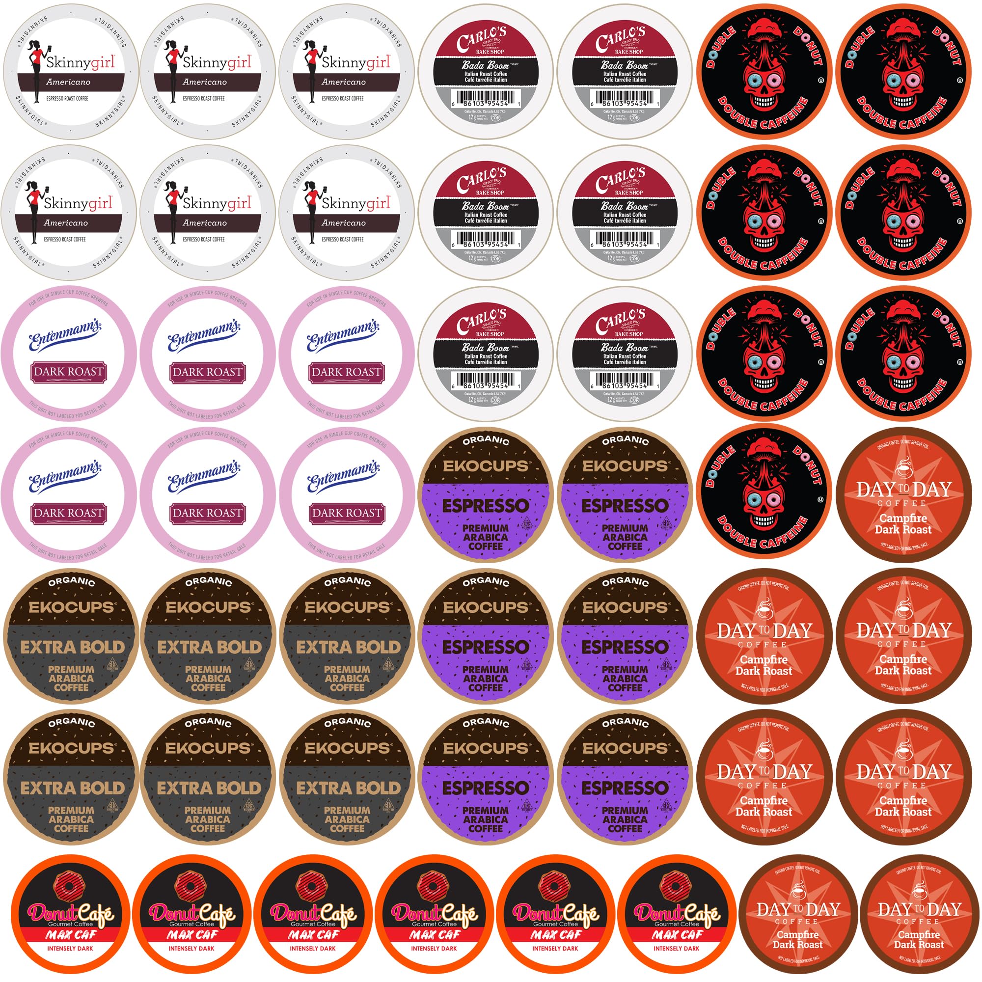 Perfect Samplers Strong Coffee Pods, Extra Bold High Caffeine Dark Roast Single Serve for Keurig K Cup Brewers, Rich, Smooth Variety Pack Sampler