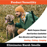 SNiPER II Disinfectant Cleanser and Odor Eliminator, Cleaner for Outdoor Disinfecting Purposes, Use for Hunting, Fishing, and Camping, Made in the
