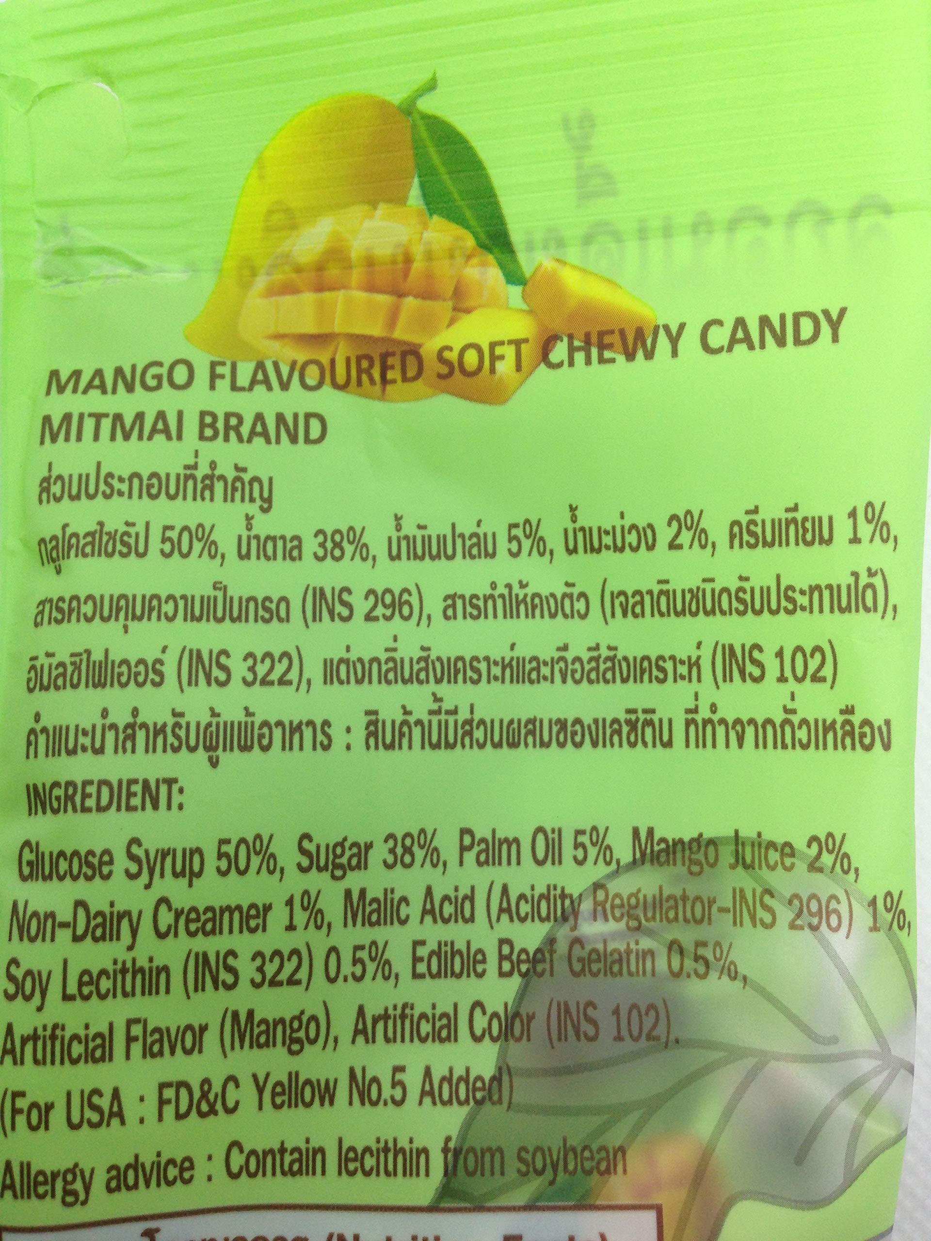 MitMai Brand Mango Flavored Soft Chewy Candy, 110g, 32 Tablets