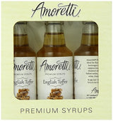 Amoretti Premium English Toffee Syrups 50ml 3 Pack