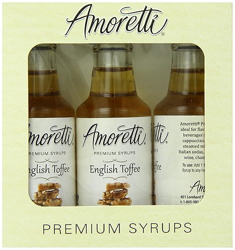 Amoretti Premium English Toffee Syrups 50ml 3 Pack