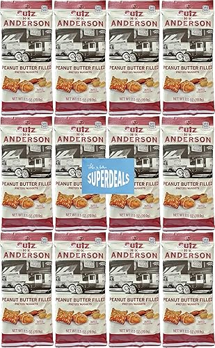 HK Anderson Peanut Butter Filled Pretzel Nuggets, 2.5oz Bag (12-Pack)
