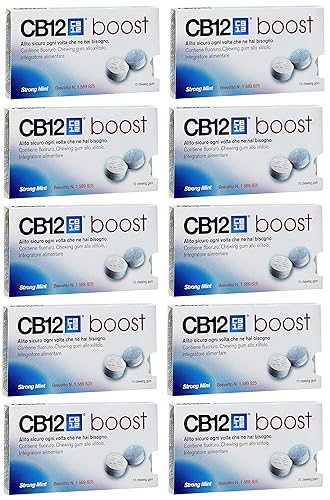 CB12 Boost Sugar Free Gum - Strong Mint (10 x Packs) by Unknown
