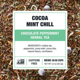 Tiesta Tea - Cocoa Mint Chill Loose Leaf Tea, Chocolate Peppermint Herbal Rooibos Blend, Non-Caffeinated, Brew Hot or Iced, Refillable Tin, Makes Up