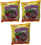 Dulces Vero Pica Fresa Chili Strawberry Flavor Gummy Mexican Candy, 100Piece, 1 LB, 5.15 OZ, Clear Pack of 3