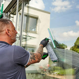 Unger Commercial Window Cleaning Kit Set - Microfiber Sleeve, 14'' ErgoTec Squeegee, 3 Gallon Bucket, 1L Glass Cleaner, Safety Scraper, Microfiber
