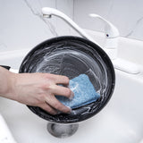 Miracle Microfiber Scrubbing Sponge, Blue Extra Scrubbing Power Sponge for Kitchen, Sink, Pot, Pan and Dish Washing, Super Absorbent and Rapid Drying