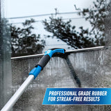 Unger 18-inch Professional Grip Swivel Squeegee - Professional Grade Window Squeegee for the Home, Large Squeegee for Glass Window Cleaning