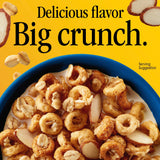 Cheerios Oat Crunch Almond Breakfast Cereal, Made with Whole Grain, Large Size, 18.2 oz