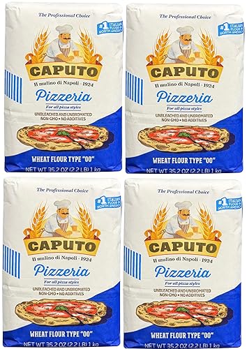 Mulino Caputo 00 Pizzeria Flour - 1-kilo bag (Pack of 4)