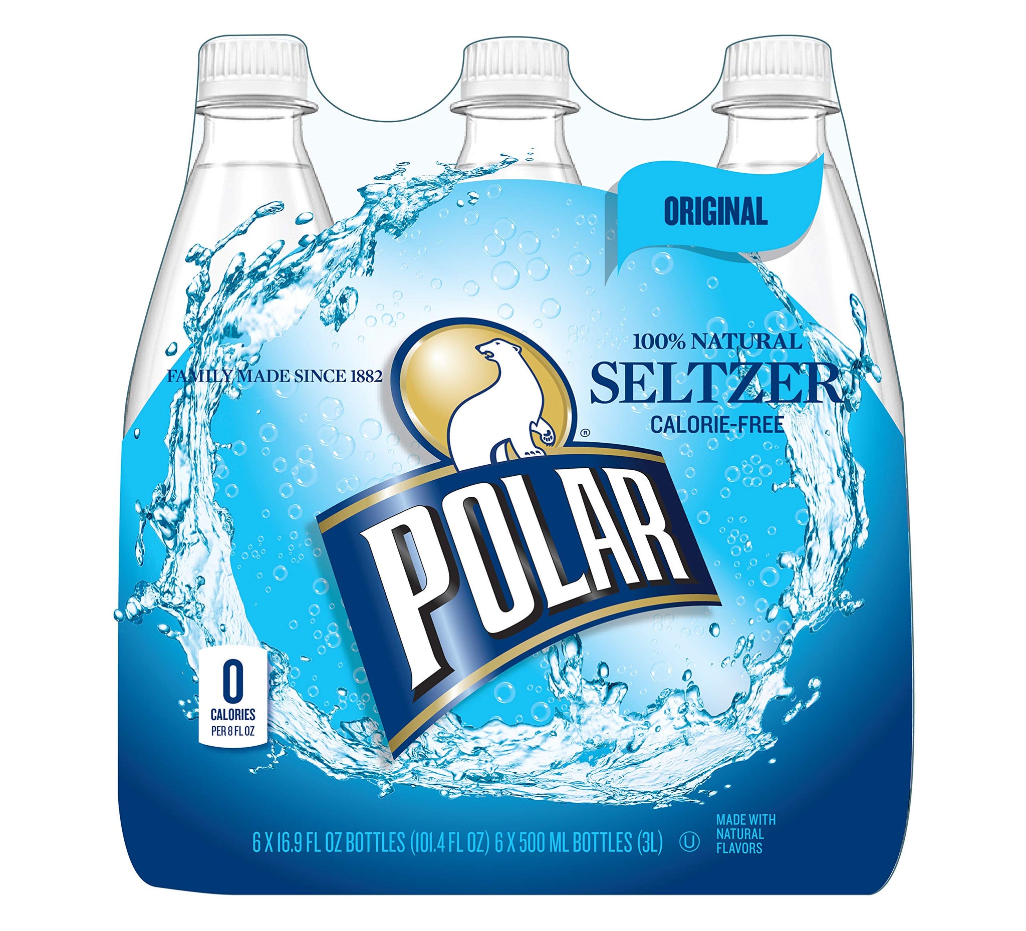 Polar Beverages Polar Seltzer Original, 16.9 Fluid Ounce (Pack of 6)